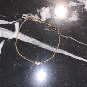 Suzanne kalan 14k yellow gold white topaz bracelet